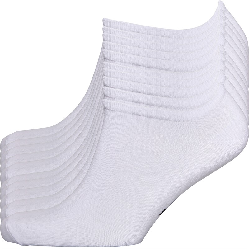Mens Cagney Ten Pack Trainer Liner Socks White