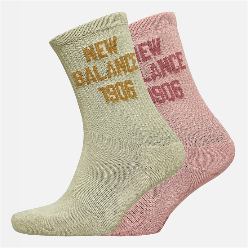 1960 Logo Two Pack Crew Socks Olivine/Burgundy