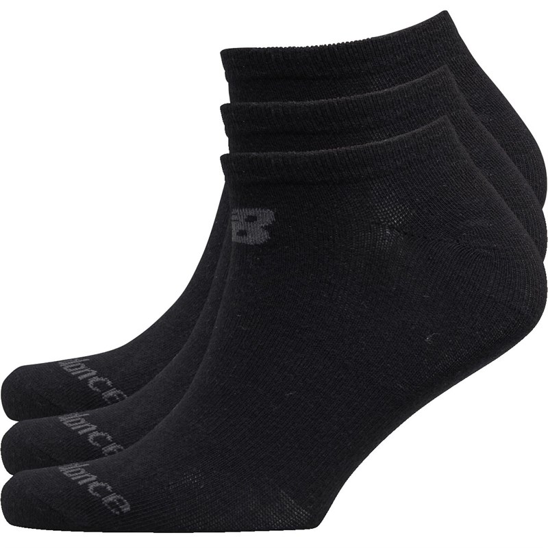 Three Pack No Show Socks Black