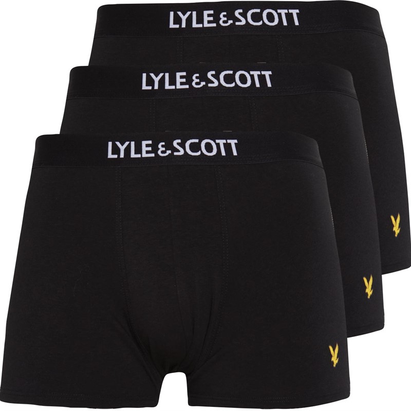 Mens Nathan Three Pack Trunks Black 1 Mens Nathan Three Pack Trunks Black