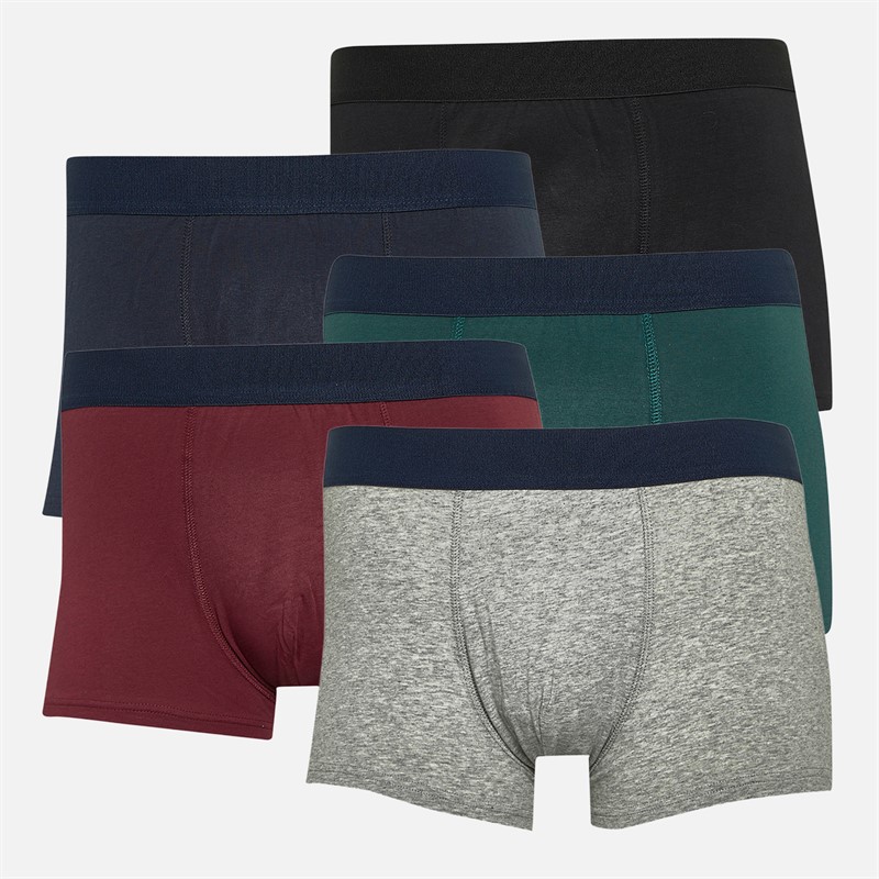 Mens Five Pack Boxer Shorts Multi Navy