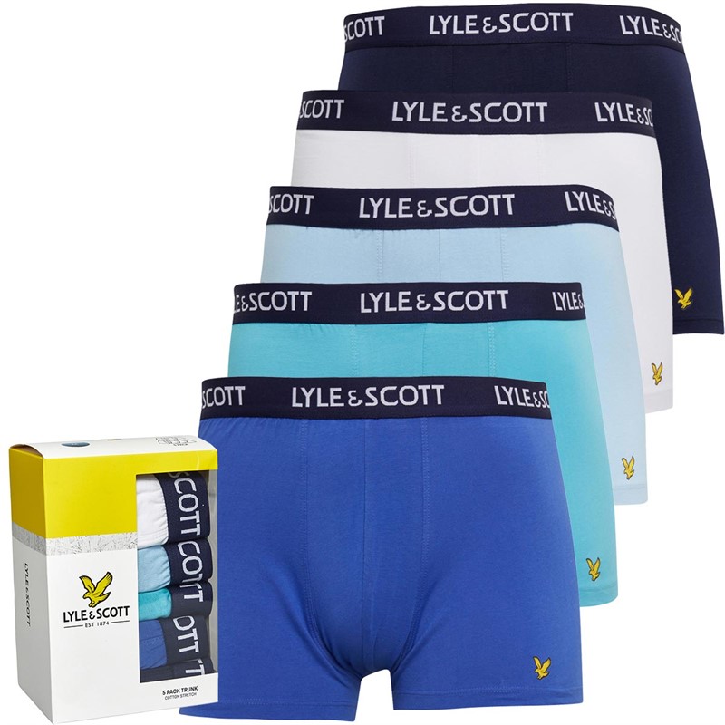 MensMiller Five Pack Boxers Bright White/Chambray/Mist/Dazzling Blue/Peacoat 1 MensMiller Five Pack Boxers Bright White/Chambray/Mist/Dazzling Blue/Peacoat