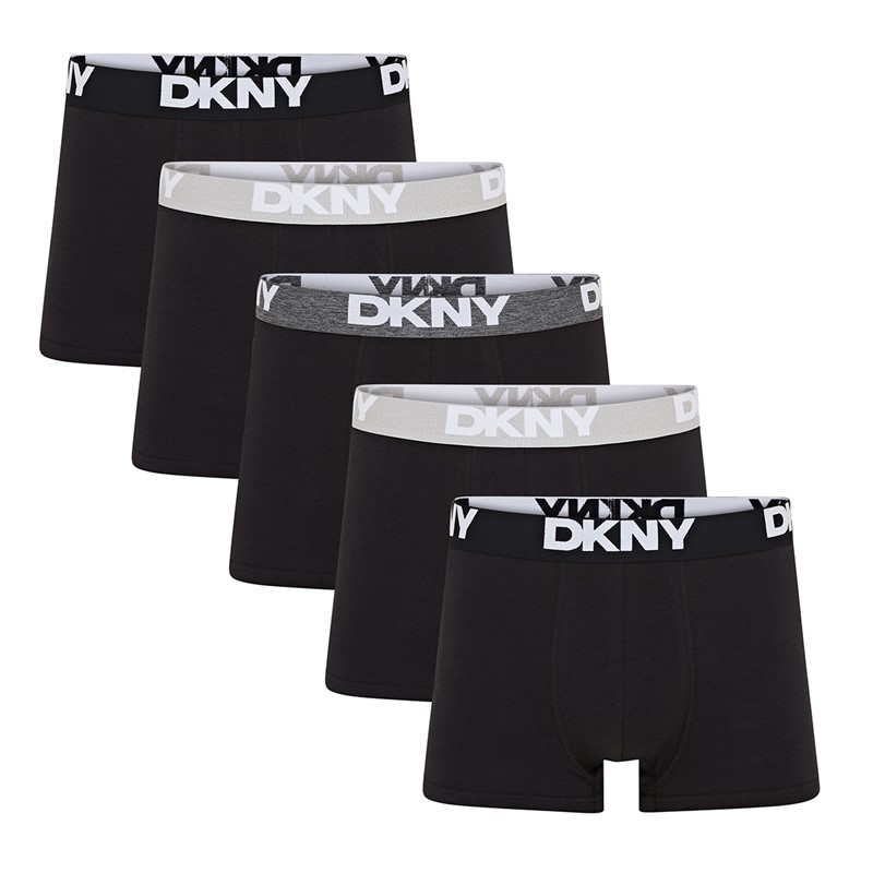 Mens Portland Five Pack Boxer Trunks Black