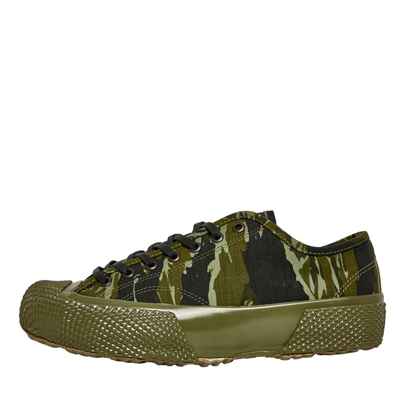 Mens 2434 Canvas Trainers Tiger Camo