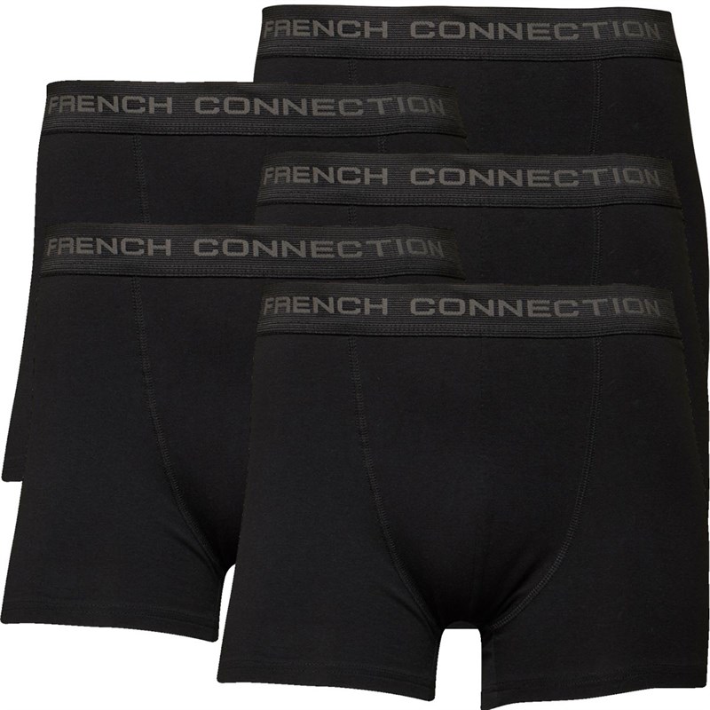 Mens Five Pack Boxer Trunks Black 1 Mens Five Pack Boxer Trunks Black