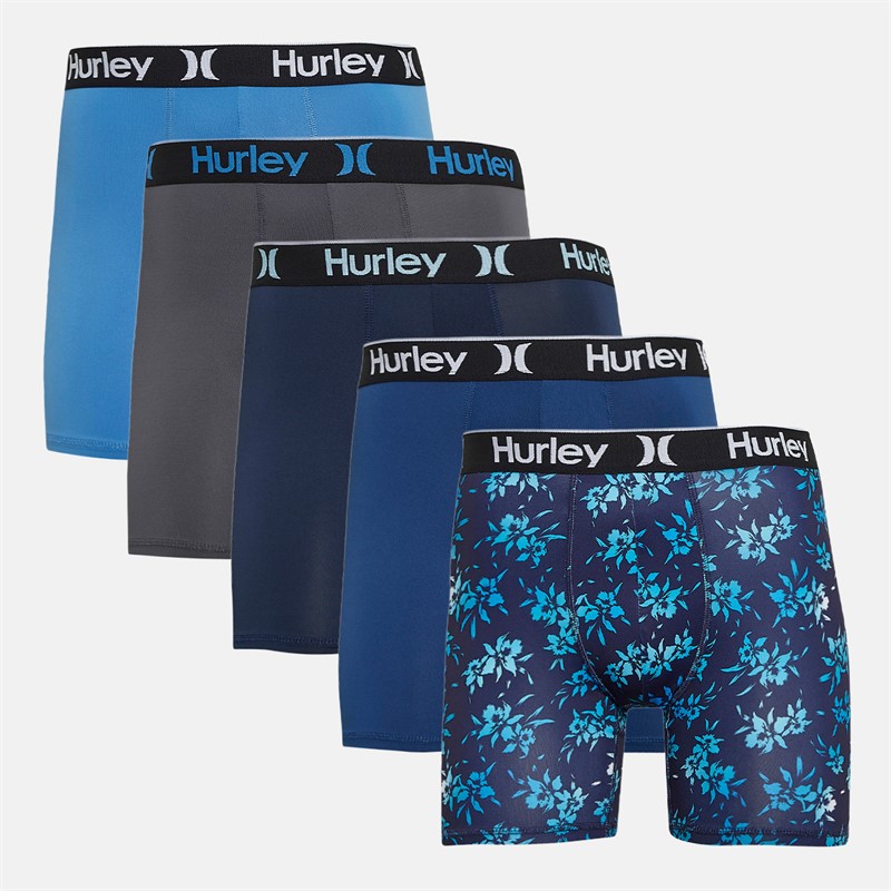 Mens Regrind Five Pack Boxer Briefs Bright Blue