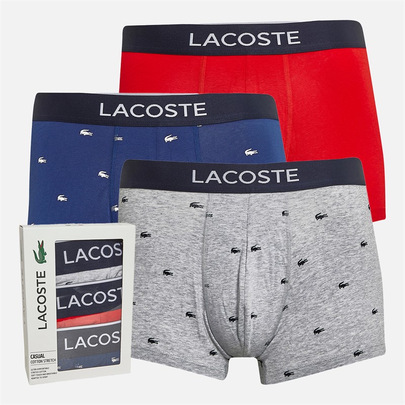 Mens Three Pack Boxers Methylene/Silver Chine-Re