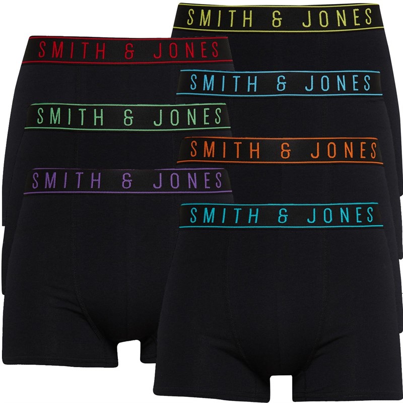 Mens Phonic Seven Pack Boxers Black