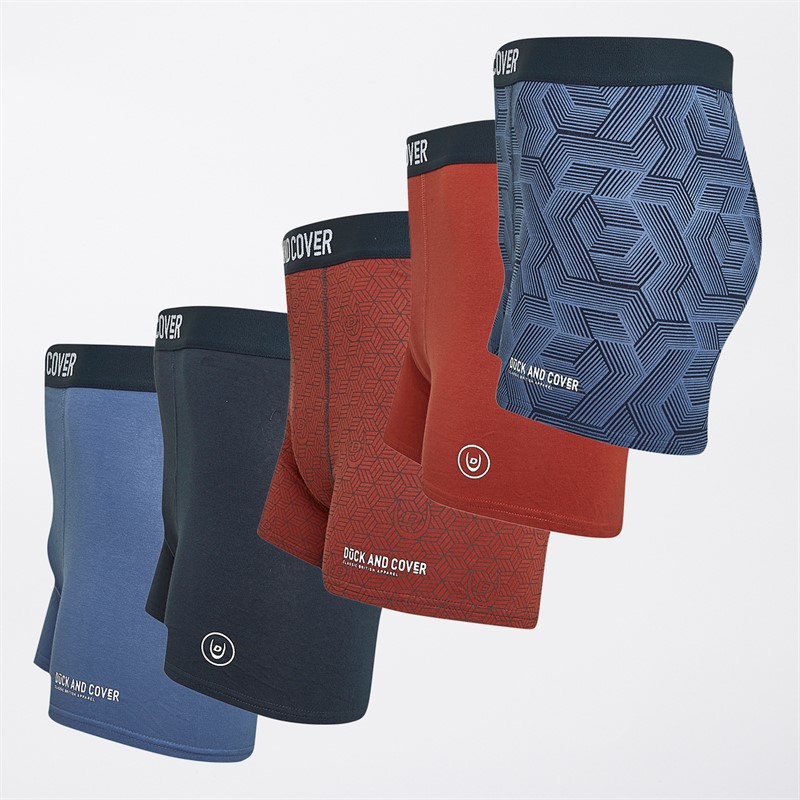 Mens Quenelly Five Pack Boxer Shorts Assorted 2 Mens Quenelly Five Pack Boxer Shorts Assorted