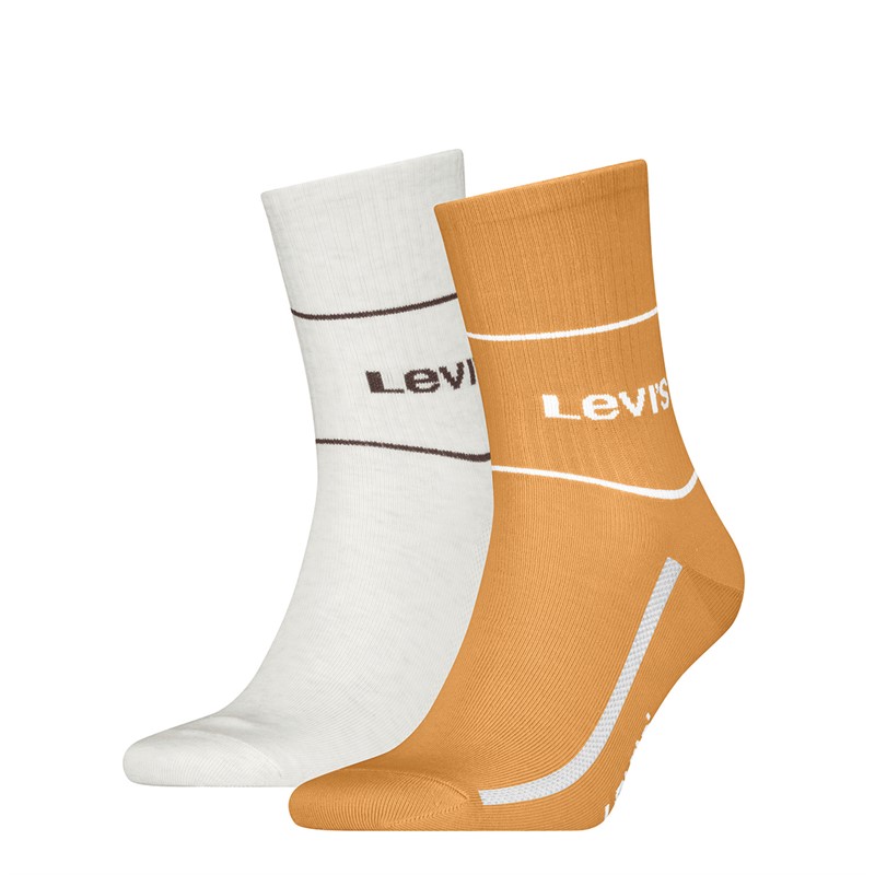 Mens Logo Two Pack Short Cut Socks Yellow