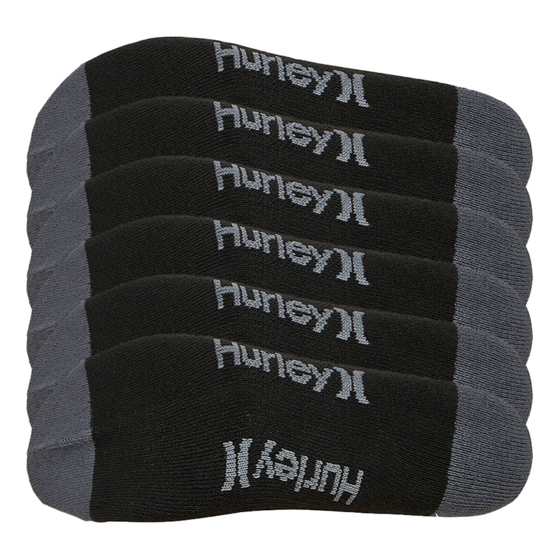 Mens Six Pack 1/2 Terry Crew Socks Black 2 Mens Six Pack 1/2 Terry Crew Socks Black