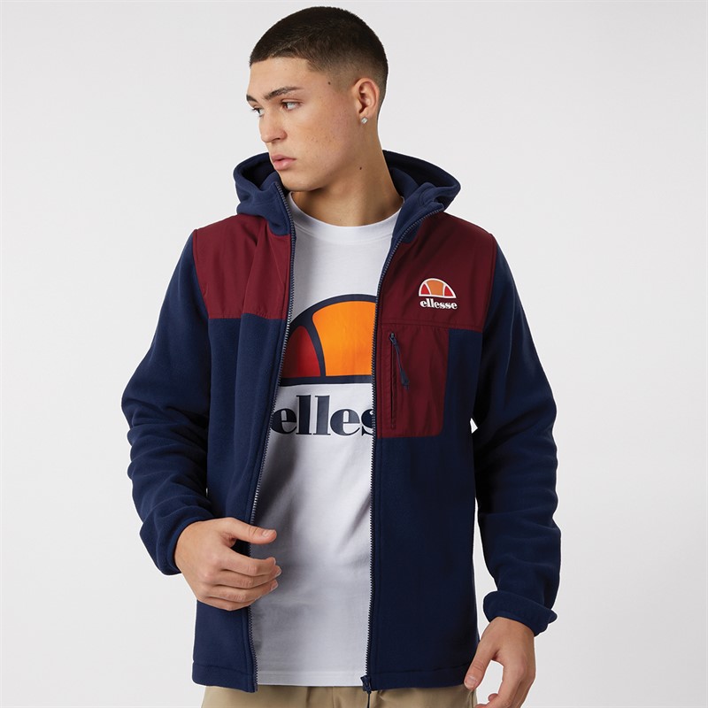 Mens Drago Hooded Fleece Jacket Navy