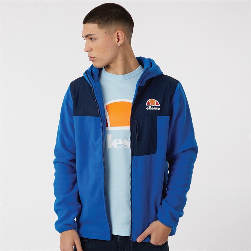 Mens Drago Hooded Fleece Jacket Blue
