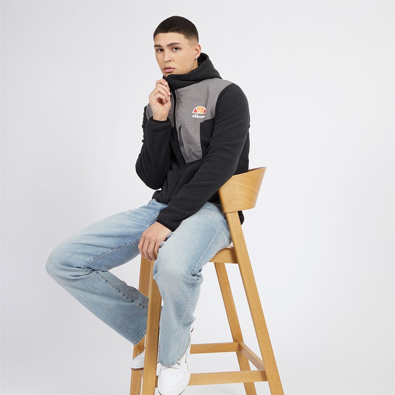 Mens Drago Hooded Fleece Jacket Black 5 Mens Drago Hooded Fleece Jacket Black