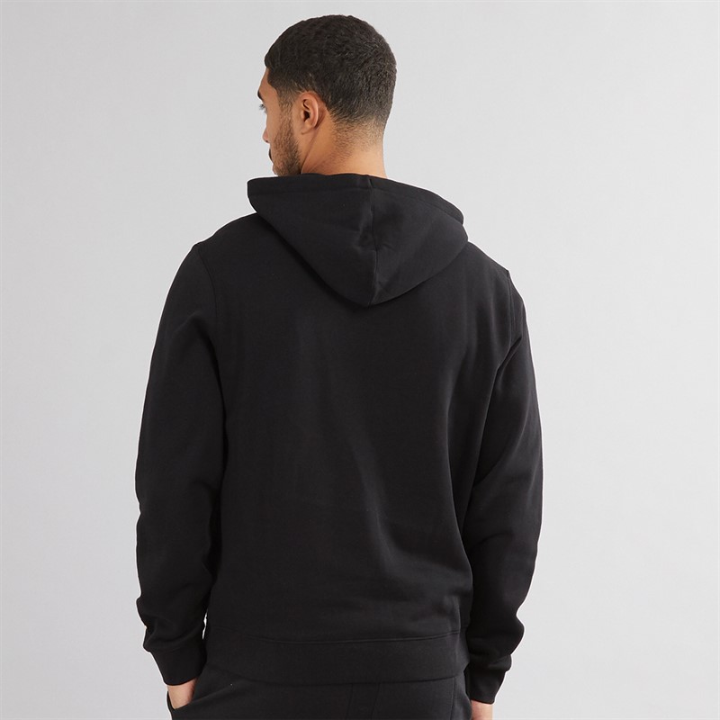 Mens Embroidered Hoodie Z893 Jet Black/White 2 Mens Embroidered Hoodie Z893 Jet Black/White