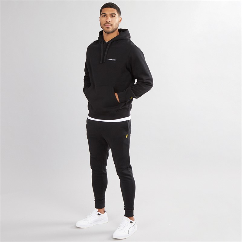 Mens Embroidered Hoodie Z893 Jet Black/White 3 Mens Embroidered Hoodie Z893 Jet Black/White