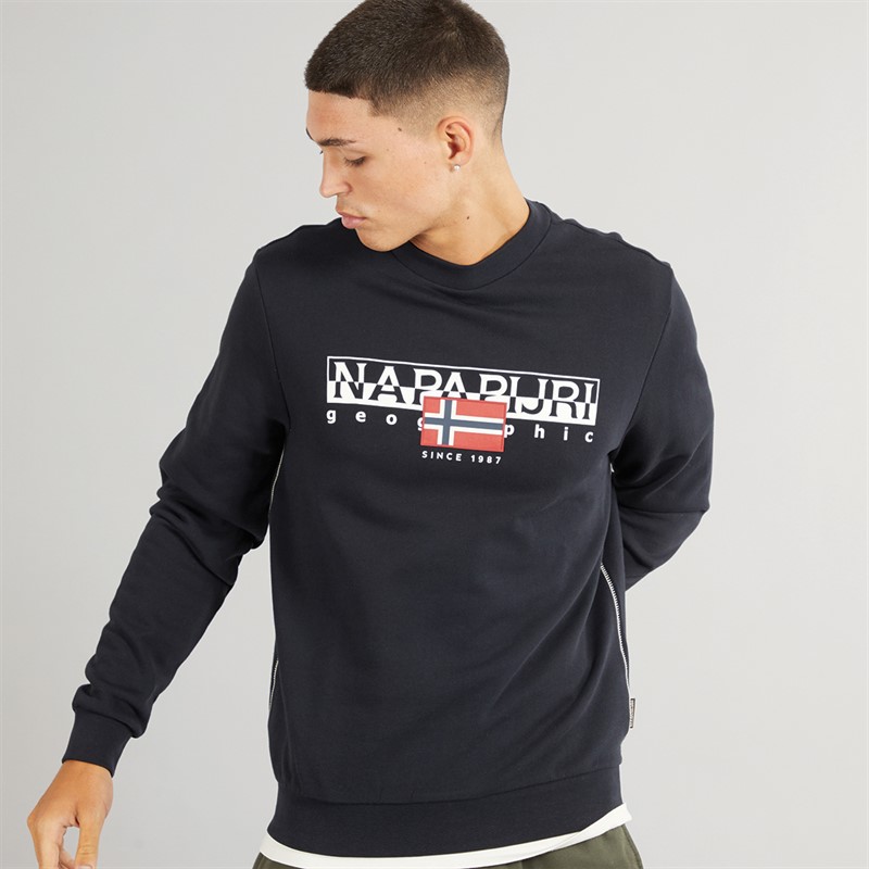 Mens Aylmer Crew Neck Sweatshirt Black
