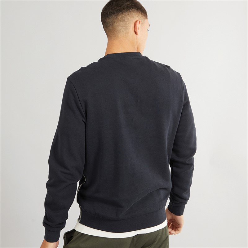 Mens Aylmer Crew Neck Sweatshirt Black 2 Mens Aylmer Crew Neck Sweatshirt Black