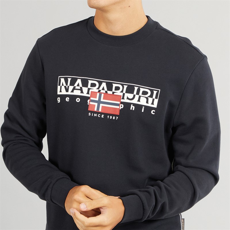 Mens Aylmer Crew Neck Sweatshirt Black 3 Mens Aylmer Crew Neck Sweatshirt Black