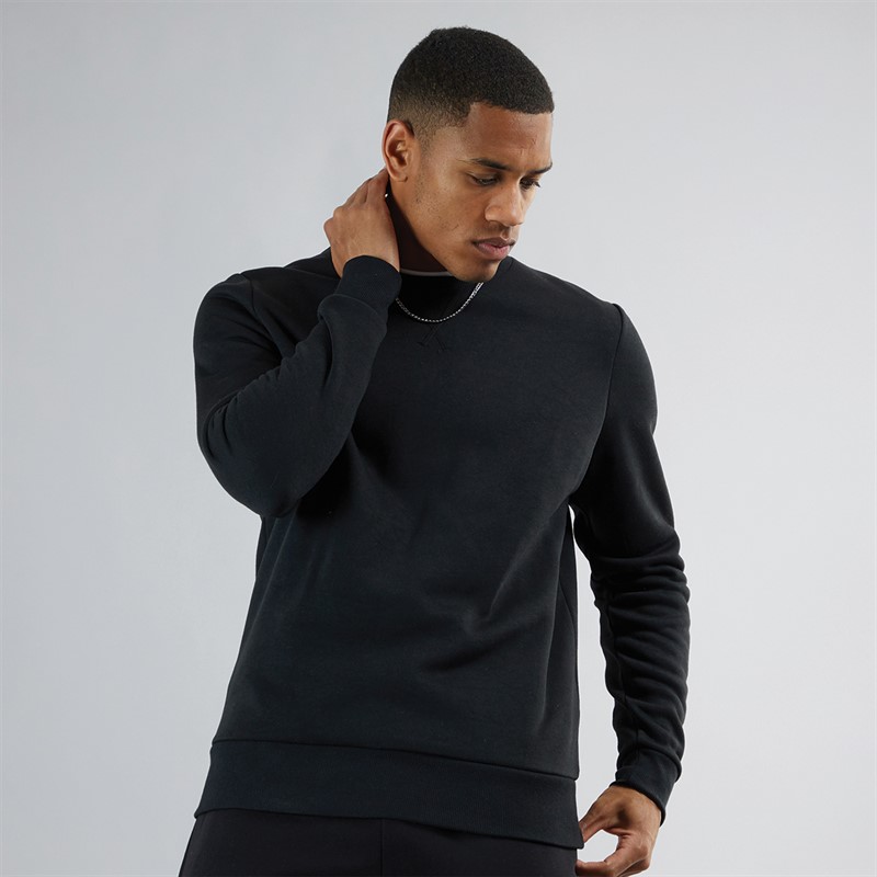 Mens Retina Crew Neck Sweatshirt Black 1 Mens Retina Crew Neck Sweatshirt Black