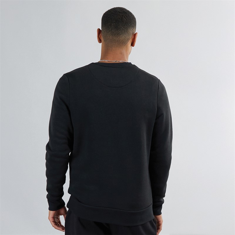 Mens Retina Crew Neck Sweatshirt Black 2 Mens Retina Crew Neck Sweatshirt Black