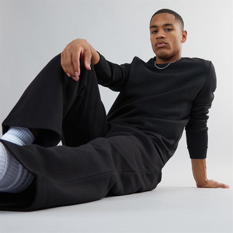 Mens Retina Crew Neck Sweatshirt Black 3 Mens Retina Crew Neck Sweatshirt Black