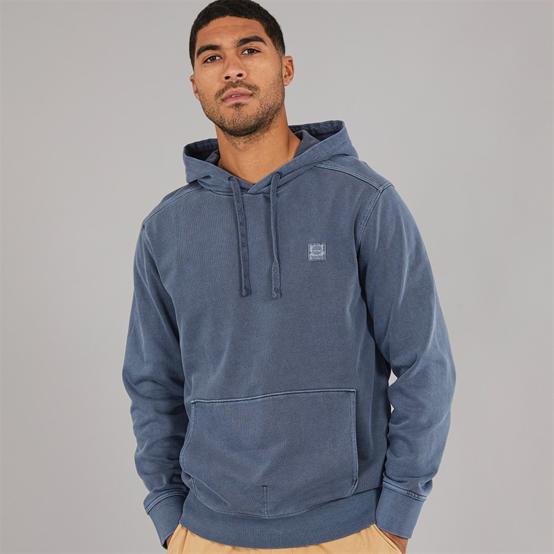 Mens Garment Dye Hoodie Dark Sapphire