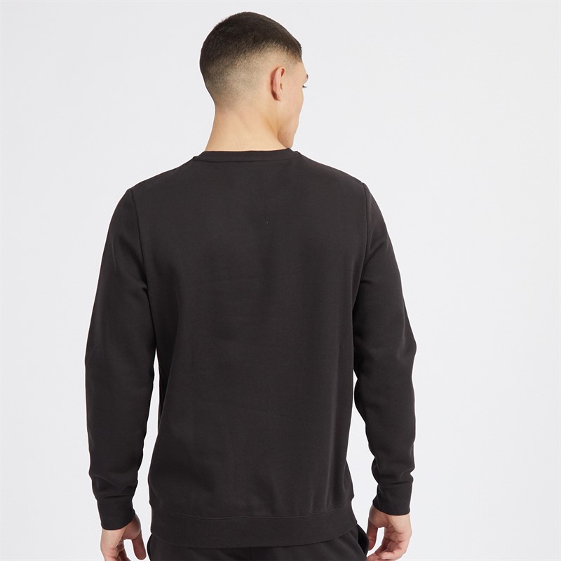 Mens Essentials Small Logo Crew Sweatshirt Black 2 Mens Essentials Small Logo Crew Sweatshirt Black