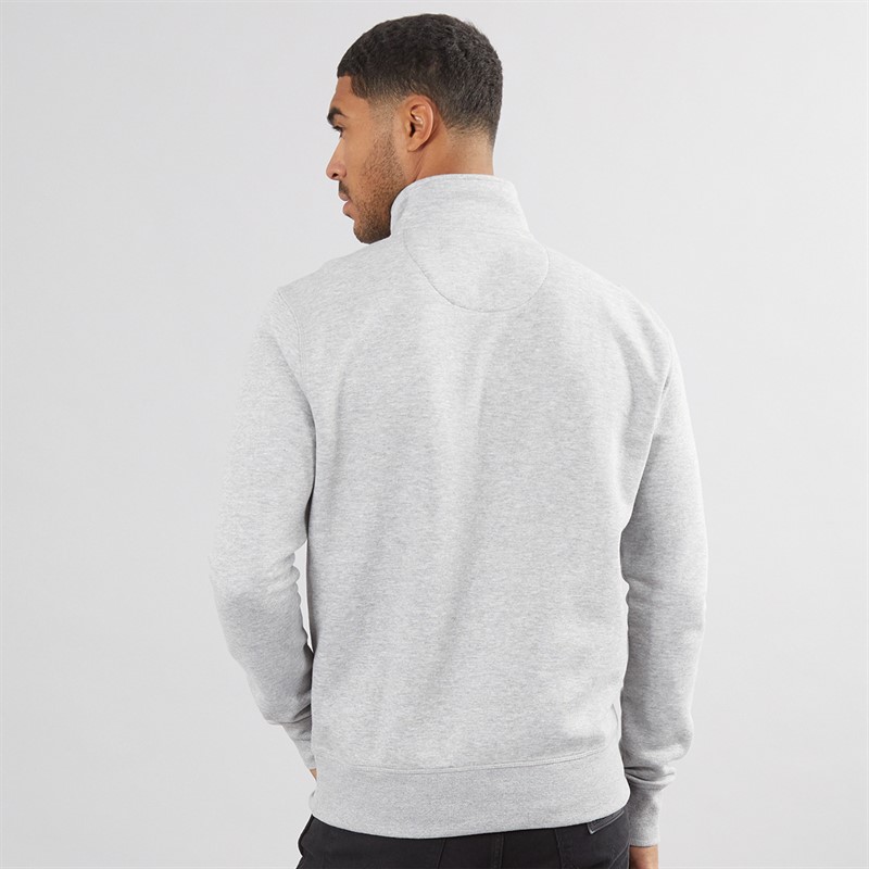 Mens FC 1/2 Zip Sweatshirt Light Grey Marl 2 Mens FC 1/2 Zip Sweatshirt Light Grey Marl