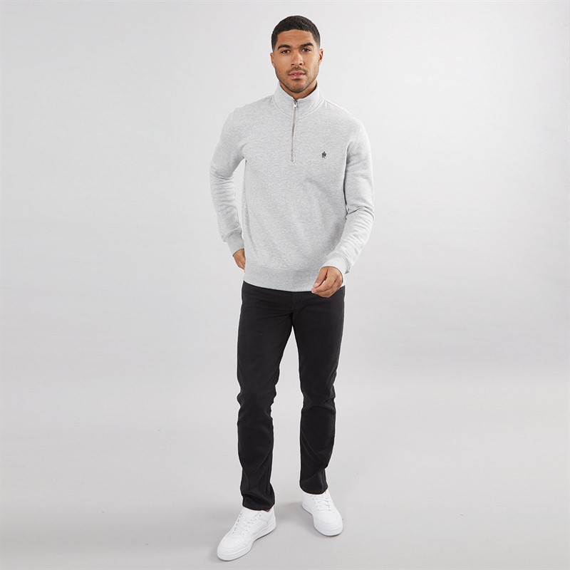 Mens FC 1/2 Zip Sweatshirt Light Grey Marl 3 Mens FC 1/2 Zip Sweatshirt Light Grey Marl