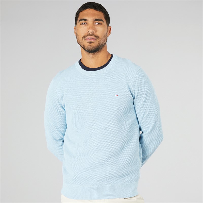 Mens Essential Structure Sweatshirt Blue Fizz Heather