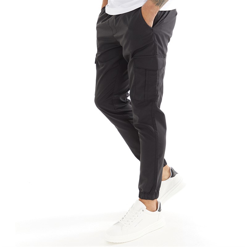 Mens Combat Tech Cargos Pants Black
