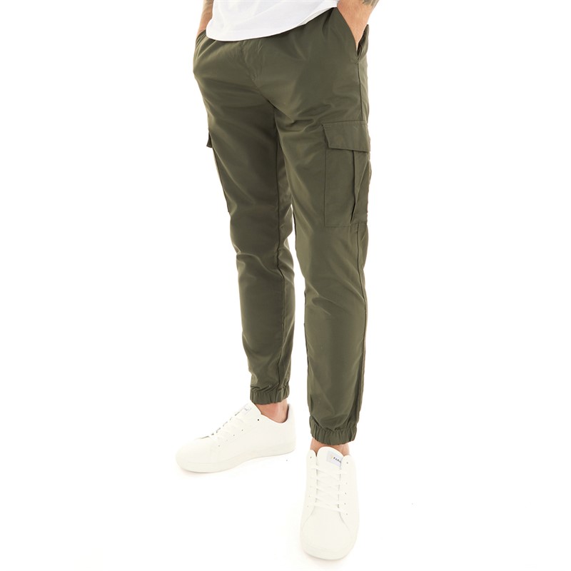 Mens Combat Tech Cargo Trousers Khaki
