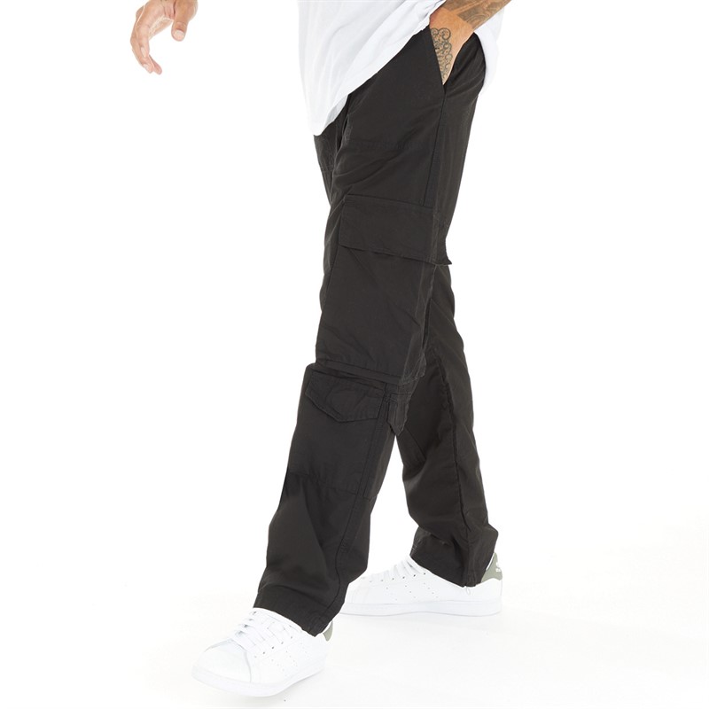 Mens Waves Cargo Trousers Black