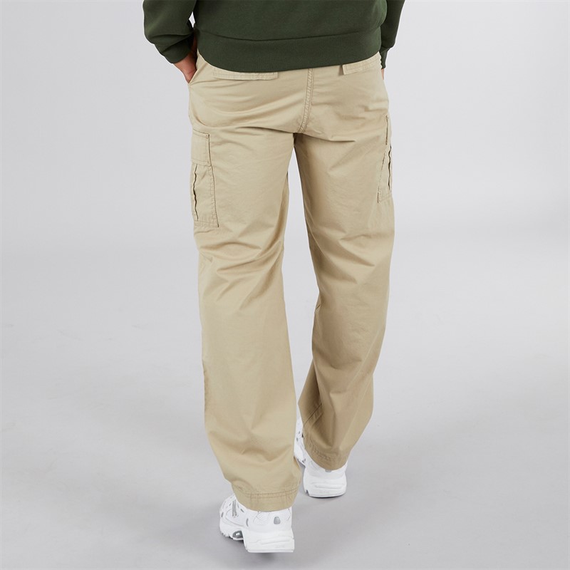 Mens Carlos Loose Rebel Cargo Trousers Crockery 2 Mens Carlos Loose Rebel Cargo Trousers Crockery