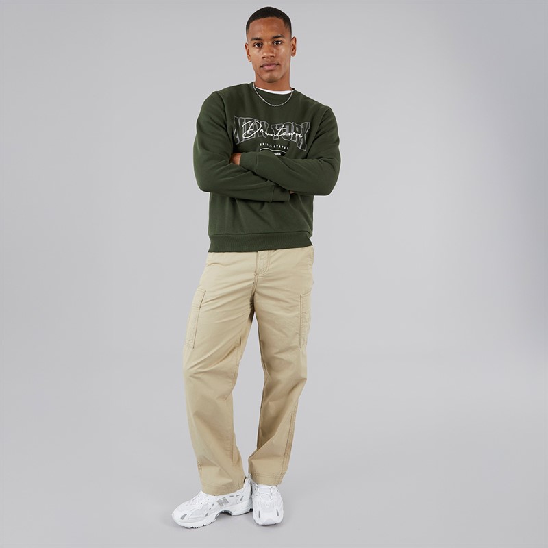 Mens Carlos Loose Rebel Cargo Trousers Crockery 3 Mens Carlos Loose Rebel Cargo Trousers Crockery