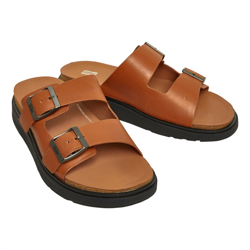 Mens Gen FF Double Buckle Sandals Light Tan
