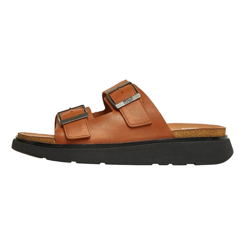 Mens Gen FF Double Buckle Sandals Light Tan 2 Mens Gen FF Double Buckle Sandals Light Tan