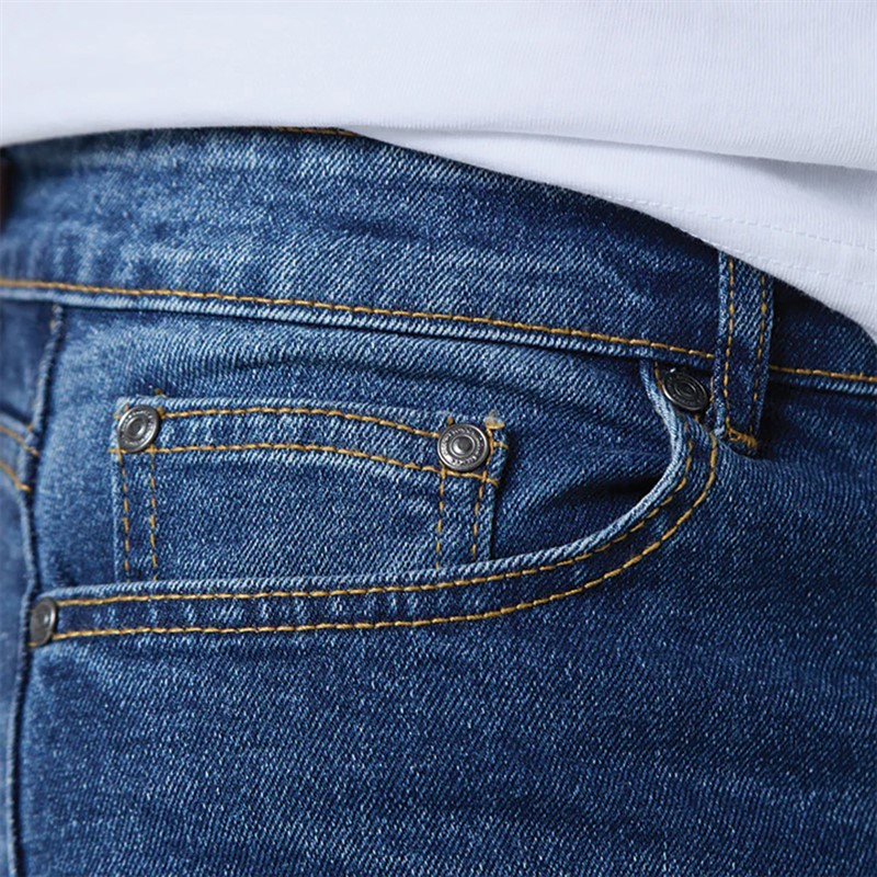 Mens Regular Fit Denim Jeans Mid Blue 4 Mens Regular Fit Denim Jeans Mid Blue