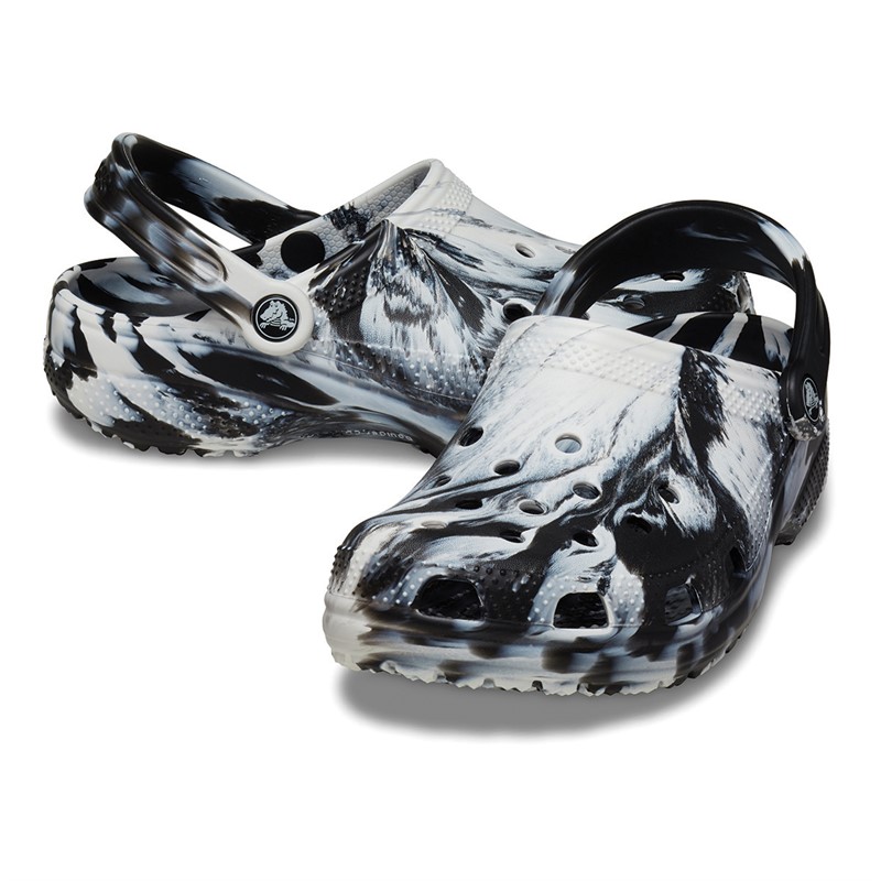Classic Marbled Clogs White/Black