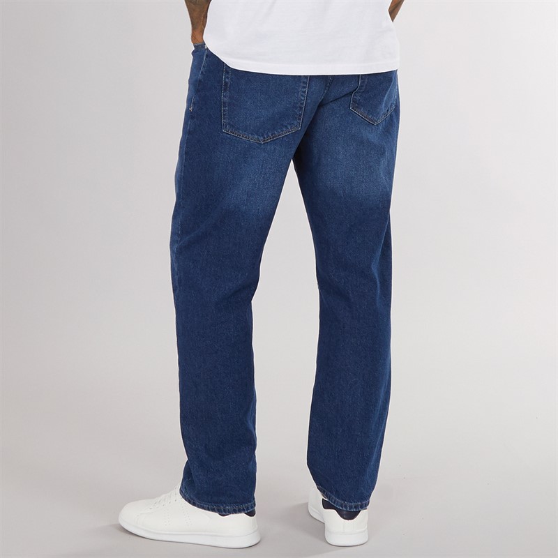 Mens Edge Straight Jeans Dark Blue Denim 2 Mens Edge Straight Jeans Dark Blue Denim