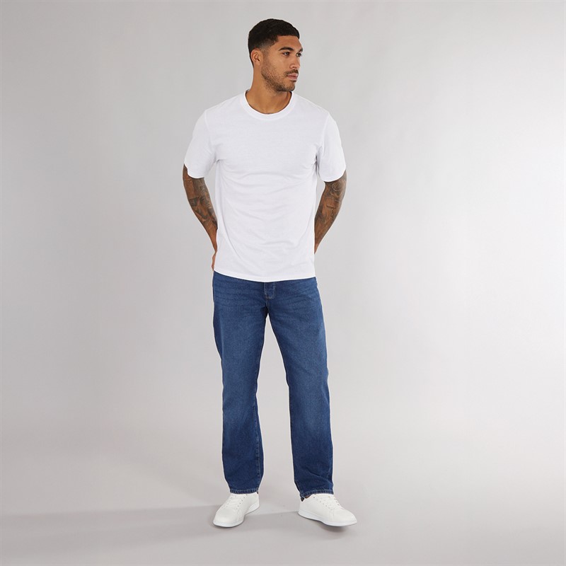 Mens Edge Straight Jeans Dark Blue Denim 4 Mens Edge Straight Jeans Dark Blue Denim