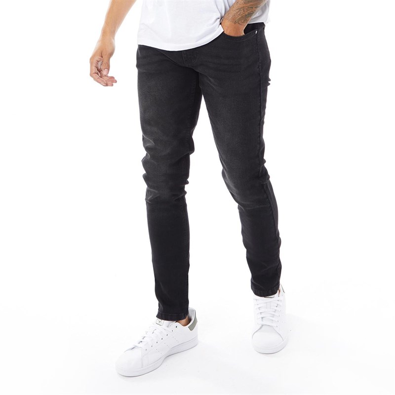 Mens Staple Skinny Stretch Jeans Black