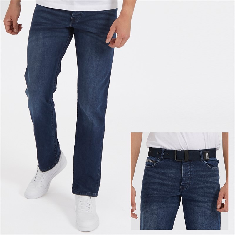 Mens Princed Straight Fit Jeans Dark Wash 1 Mens Princed Straight Fit Jeans Dark Wash