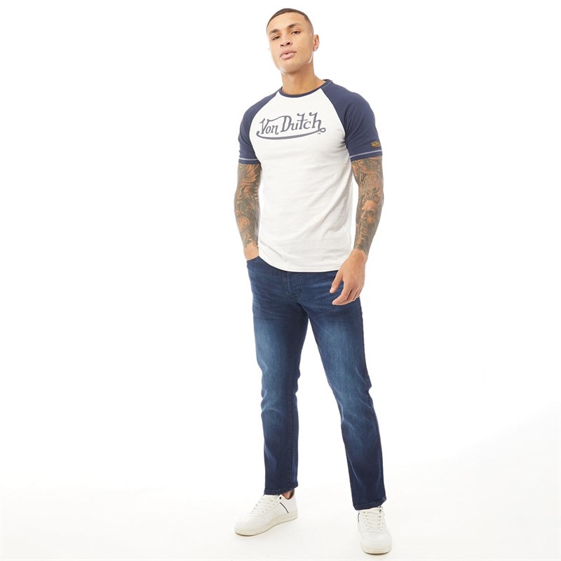 Mens Princed Straight Fit Jeans Dark Wash 5 Mens Princed Straight Fit Jeans Dark Wash