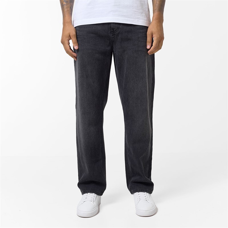 Mens Loose Fit Denim Jeans Black