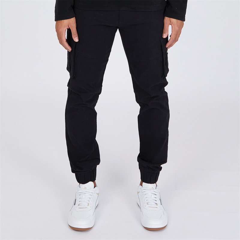 Mens Chemmer Woven Cargo Pants Black 1 Mens Chemmer Woven Cargo Pants Black