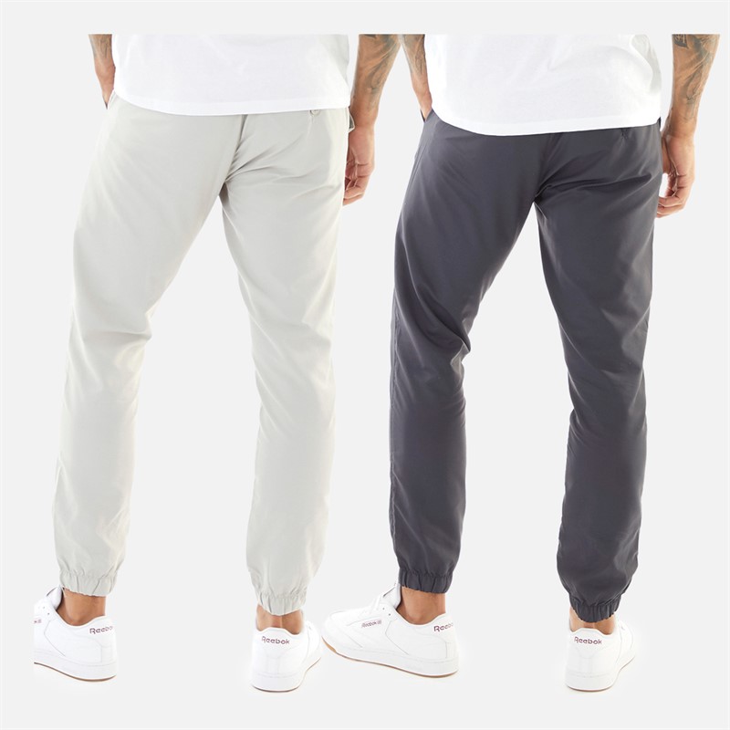 Mens Two Pack Cuffed Tech Cargos Pants Marine/Light Grey 2 Mens Two Pack Cuffed Tech Cargos Pants Marine/Light Grey