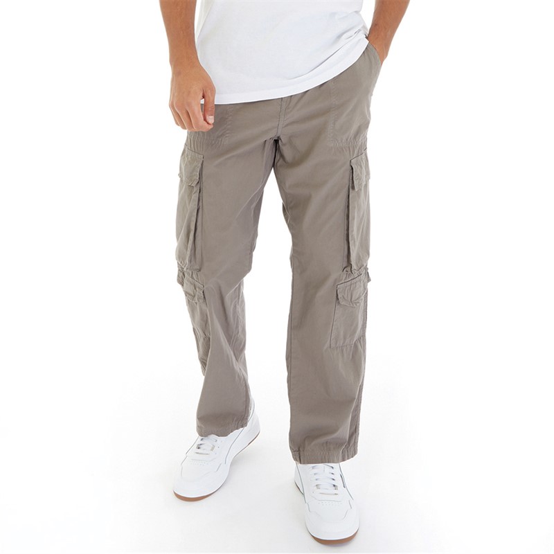 Mens Waves Cargo Trousers Taupe