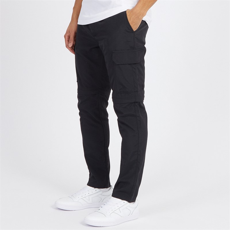 Mens Taslan Zip Cargo Pants Black